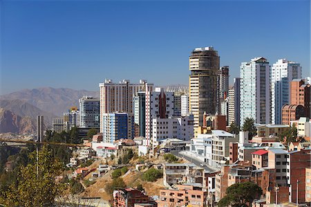 View of downtown La Paz, Bolivia, South America Fotografie stock - Rights-Managed, Codice: 841-06501743