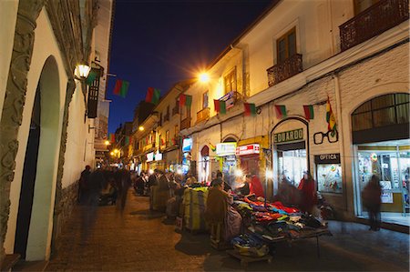 Street market at dusk, La Paz, Bolivia, South America Photographie de stock - Rights-Managed, Code: 841-06501766