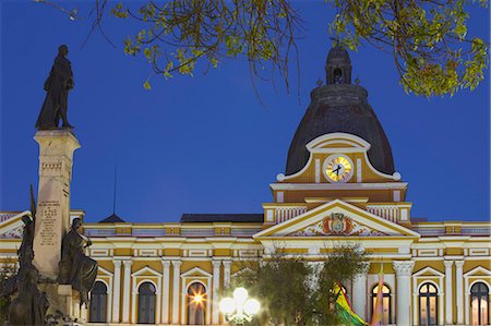 Palacio Legislativo (Legislative Palace) at dusk, La Paz, Bolivia, South America Stock Photo - Rights-Managed, Code: 841-06501763