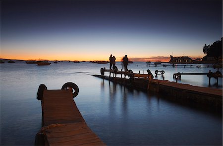 simsearch:841-06501788,k - People standing on pier at sunset, Copacabana, Lake Titicaca, Bolivia, South America Stock Photo - Rights-Managed, Code: 841-06501785