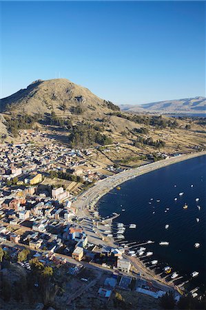 View of Copacabana, Lake Titicaca, Bolivia, South America Photographie de stock - Rights-Managed, Code: 841-06501781