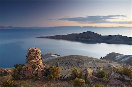 simsearch:841-06805377,k - Stack of prayer stones on Isla del Sol (Island of the Sun), Lake Titicaca, Bolivia, South America Stock Photo - Rights-Managed, Code: 841-06501796