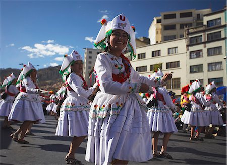 Dancers performing in Entrada Universitaria (University Entrance) Festival, La Paz, Bolivia, South America Stock Photo - Rights-Managed, Code: 841-06501809