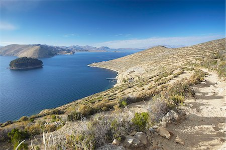 View of Inca ruins of Pilko Kaina on Isla del Sol (Island of the Sun), Lake Titicaca, Bolivia, South America Stock Photo - Rights-Managed, Code: 841-06501802