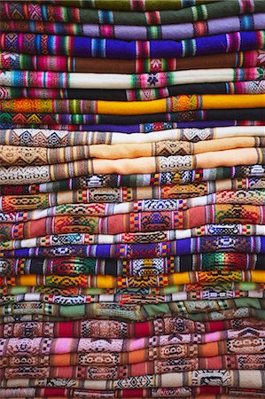 Colourful blankets in Witches' Market, La Paz, Bolivia, South America Photographie de stock - Rights-Managed, Code: 841-06501830