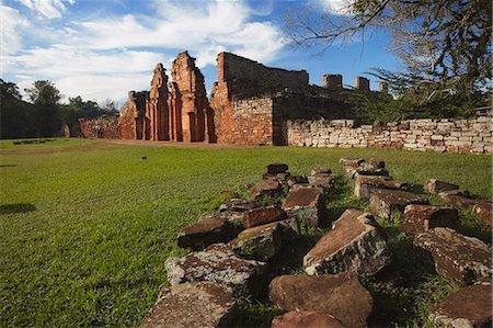 simsearch:841-06501852,k - Ruins of mission at San Ignacio Mini, UNESCO World Heritage Site, Misiones, Argentina, South America Stock Photo - Rights-Managed, Code: 841-06501845