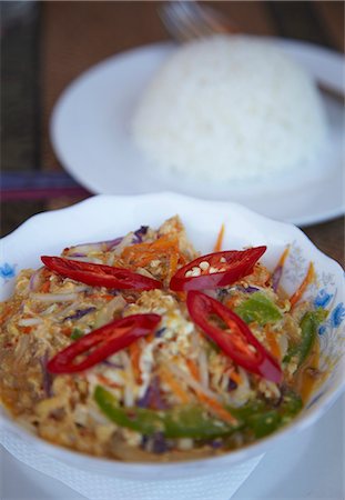 Amok saik moan (chicken amok), Kampong Cham, Cambodia, Indochina, Southeast Asia, Asia Stock Photo - Rights-Managed, Code: 841-06501938