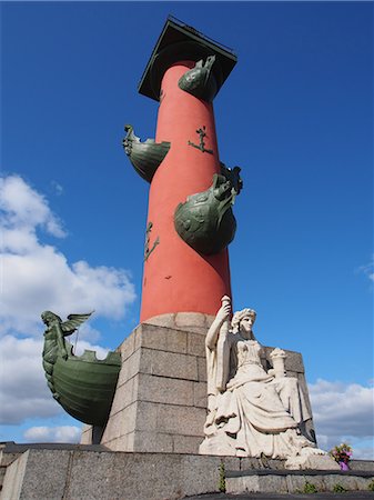st. petersburg - Rostral column, St. Petersburg, Russia, Europe Stockbilder - Lizenzpflichtiges, Bildnummer: 841-06501982