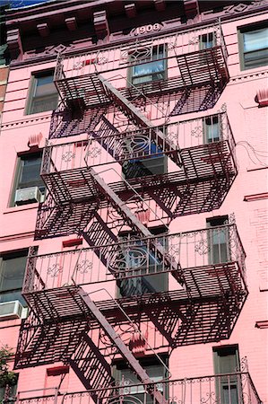 soho, new york - Fire Escape, Soho, Manhattan, New York City, United States of America, North America Fotografie stock - Rights-Managed, Codice: 841-06502010