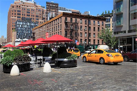 simsearch:841-02924823,k - Pedestrian Plaza, Hudson Street, Meatpacking District, Manhattan, New York City, United States of America, North America Photographie de stock - Rights-Managed, Code: 841-06502024