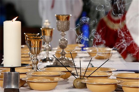 Catholic Mass, Eucharist celebration, Seine-Saint-Denis, France, Europe Stockbilder - Lizenzpflichtiges, Bildnummer: 841-06502095