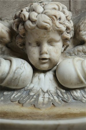 european sculptures - The 17th century holy water font, St. Germain l'Auxerrois church, Paris, France, Europe Stock Photo - Rights-Managed, Code: 841-06502113