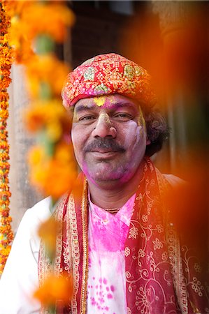 Holi celebration in Goverdan, Uttar Pradesh, India, Asia Stock Photo - Rights-Managed, Code: 841-06502152