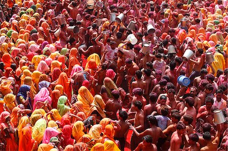 Holi celebration in Dauji temple, Dauji, Uttar Pradesh, India, Asia Stock Photo - Rights-Managed, Code: 841-06502165