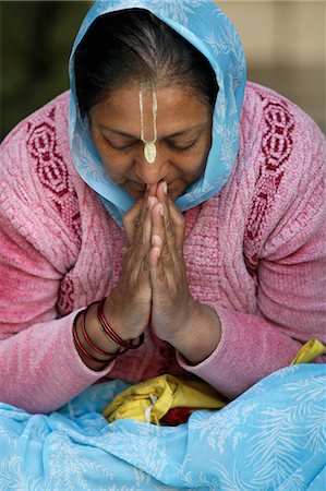 simsearch:841-06502138,k - Hare Krishna devotee praying, Vrindavan, Uttar Pradesh, India, Asia Foto de stock - Con derechos protegidos, Código: 841-06502174