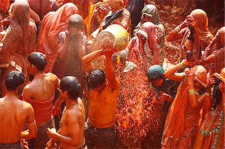 powder paint - Holi celebration in Dauji temple, Dauji, Uttar Pradesh, India, Asia Stock Photo - Rights-Managed, Code: 841-06502170