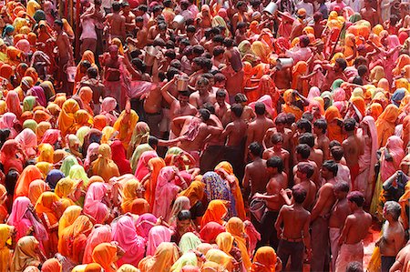 Holi celebration in Dauji temple, Dauji, Uttar Pradesh, India, Asia Stock Photo - Rights-Managed, Code: 841-06502172