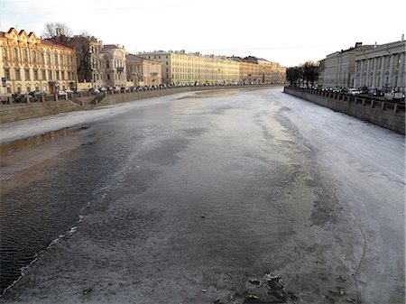 Frozen canal in winter, St. Petersburg, Russia, Europe Stockbilder - Lizenzpflichtiges, Bildnummer: 841-06502250