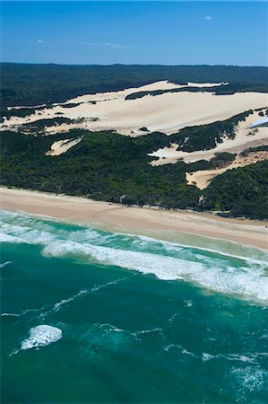 Aerial of the Seventy-Five Mile Beach, Fraser Island, UNESCO World Heritage Site, Queensland, Australia, Pacific Stock Photo - Rights-Managed, Code: 841-06502284