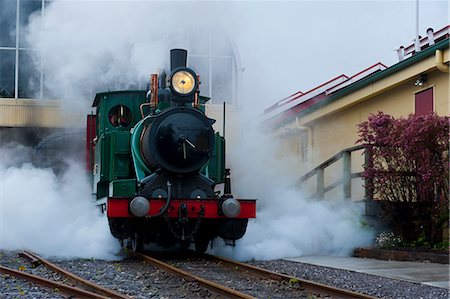 Old steam train, Queenstown, Tasmania, Australia, Pacific Foto de stock - Con derechos protegidos, Código: 841-06502444