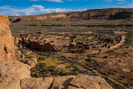 Chaco ruins in the Chaco Culture National Historic Park, UNESCO World Heritage Site, New Mexico, United States of America, North America Foto de stock - Con derechos protegidos, Código: 841-06502476