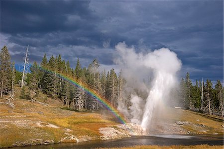 Riverside Geyser, Upper Geyser Basin, Yellowstone National Park, UNESCO World Heritage Site, Wyoming, United States of America, North America Fotografie stock - Rights-Managed, Codice: 841-06502670