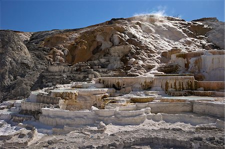 Palette Spring, Mammoth Hot Springs, Yellowstone National Park, UNESCO World Heritage Site, Wyoming, United States of America, North America Photographie de stock - Rights-Managed, Code: 841-06502692