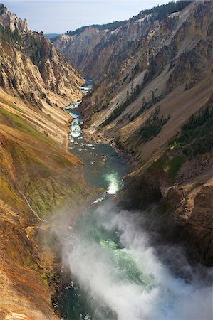 Brink of Lower Falls of Yellowstone River, Grand Canyon of the Yellowstone, Yellowstone National Park, UNESCO World Heritage Site, Wyoming, United States of America, North America Stock Photo - Rights-Managed, Code: 841-06502700