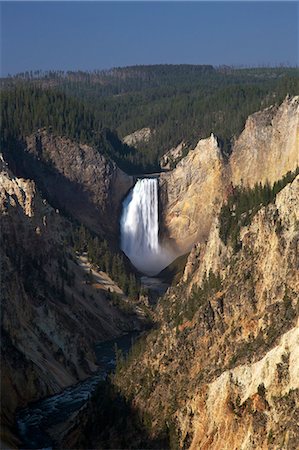 Lower Falls from Artists Point, Grand Canyon of the Yellowstone River, Yellowstone National Park, UNESCO World Heritage Site, Wyoming, United States of America, North America Stock Photo - Rights-Managed, Code: 841-06502712