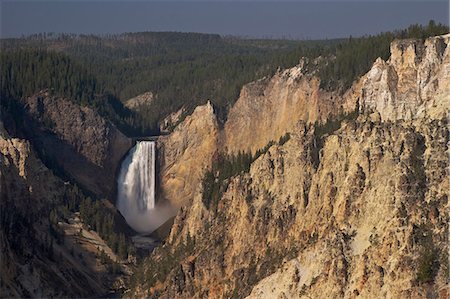 Lower Falls from Artists Point, Grand Canyon of the Yellowstone River, Yellowstone National Park, UNESCO World Heritage Site, Wyoming, United States of America, North America Stock Photo - Rights-Managed, Code: 841-06502713
