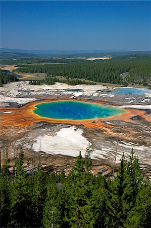 simsearch:841-08421427,k - Grand Prismatic Spring, Midway Geyser Basin, Yellowstone National Park, UNESCO World Heritage Site, Wyoming, United States of America, North America Foto de stock - Con derechos protegidos, Código: 841-06502725