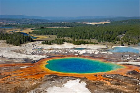 parque nacional yellowstone - Grand Prismatic Spring, Midway Geyser Basin, Yellowstone National Park, UNESCO World Heritage Site, Wyoming, United States of America, North America Foto de stock - Con derechos protegidos, Código: 841-06502726