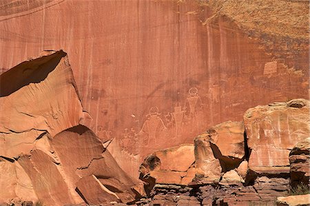 Fremont Indian petroglyphs in Capitol Reef National Park, Utah, United States of America, North America Stock Photo - Rights-Managed, Code: 841-06502772