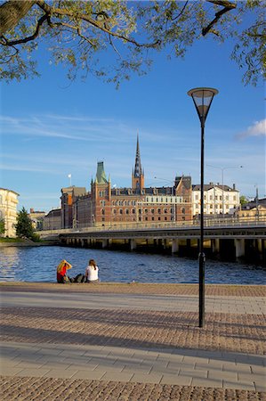 stockholm - City skyline, Riddarholmen, Stockholm, Sweden, Scandinavia, Europe Stock Photo - Rights-Managed, Code: 841-06502878