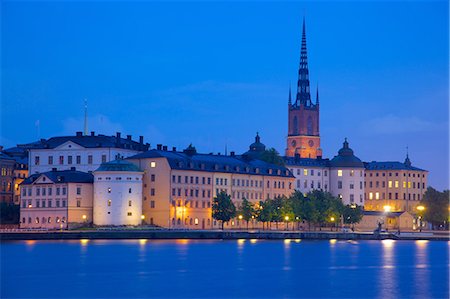 schweden - City skyline from City Hall at dusk, Kungsholmen, Stockholm, Sweden, Scandinavia, Europe Photographie de stock - Rights-Managed, Code: 841-06502894