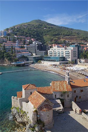 simsearch:841-06502937,k - Walls of the Old Town, Budva, Montenegro, Europe Photographie de stock - Rights-Managed, Code: 841-06502912