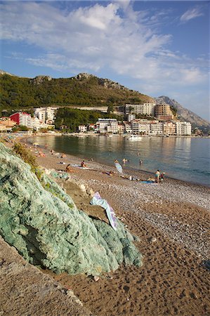 simsearch:841-06502937,k - View of beach, Becici, Budva Bay, Montenegro, Europe Photographie de stock - Rights-Managed, Code: 841-06502926
