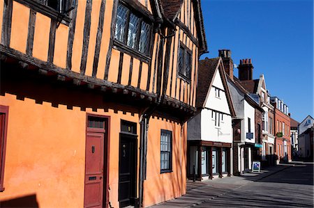 fachwerk - Half timbered buildings on Silent Street, Ipswich, Suffolk, England, United Kingdom, Europe Stockbilder - Lizenzpflichtiges, Bildnummer: 841-06503029