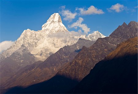 snow capped mountains - Ama Dablam, 6856 metres, Khumbu (Everest) Region, Nepal, Himalayas, Asia Stock Photo - Rights-Managed, Code: 841-06503141