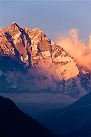 sommets enneigés - Khumbu (Everest) Region, Nepal, Himalayas, Asia Photographie de stock - Rights-Managed, Code: 841-06503143