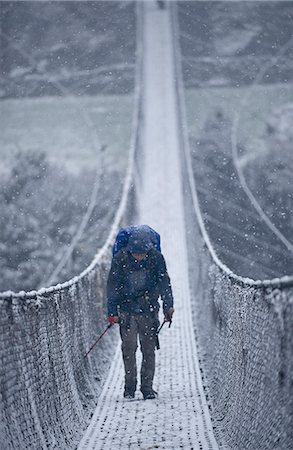 passerelle - Footbridge, Dodh Kosi River, Khumbu (Everest) Region, Nepal, Himalayas, Asia Foto de stock - Con derechos protegidos, Código: 841-06503167