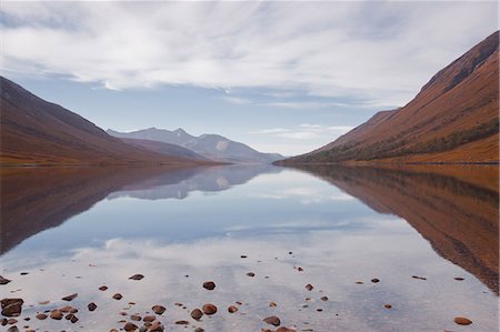 The waters of Loch Etive reflecting the surrounding mountains, Argyll and Bute, Scotland, United Kingdom, Europe Fotografie stock - Rights-Managed, Codice: 841-06503283