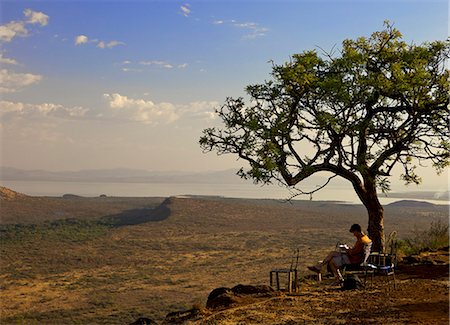 Overlooking the lower grasslands of Ethiopia's Nechisar National Park, Ethiopia, Africa Photographie de stock - Rights-Managed, Code: 841-06503328