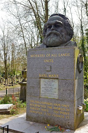 Karl Marx 's grave at Highgate Cemetery, London, England, United Kingdom, Europe Foto de stock - Con derechos protegidos, Código: 841-06503347