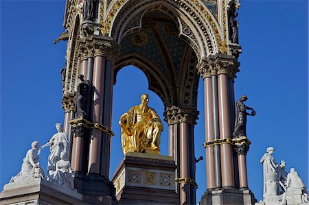 parque nacional prince albert - Albert Memorial, Kensington Gardens, London, England, United Kingdom, Europe Foto de stock - Con derechos protegidos, Código: 841-06503365