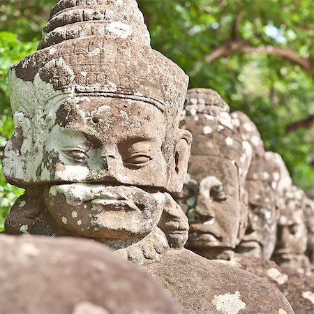 South Gate to Angkor Thom, Angkor, UNESCO World Heritage Site, Siem Reap, Cambodia, Indochina, Southeast Asia, Asia Stock Photo - Rights-Managed, Code: 841-06503379