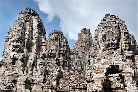 The Bayon, Angkor Thom, Angkor, UNESCO World Heritage Site, Siem Reap, Cambodia, Indochina, Southeast Asia, Asia Stock Photo - Rights-Managed, Code: 841-06503384