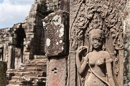 The Bayon, Angkor Thom, Angkor, UNESCO World Heritage Site, Siem Reap, Cambodia, Indochina, Southeast Asia, Asia Photographie de stock - Rights-Managed, Code: 841-06503383