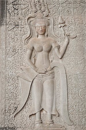 Stone relief carving, Angkor Wat, UNESCO World Heritage Site, Siem Reap, Cambodia, Indochina, Southeast Asia, Asia Foto de stock - Con derechos protegidos, Código: 841-06503395