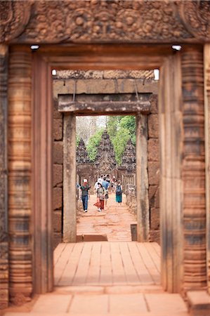 entrance - Banteay Srei Temple, Angkor, UNESCO World Heritage Site, Siem Reap, Cambodia, Indochina, Southeast Asia, Asia Stock Photo - Rights-Managed, Code: 841-06503400